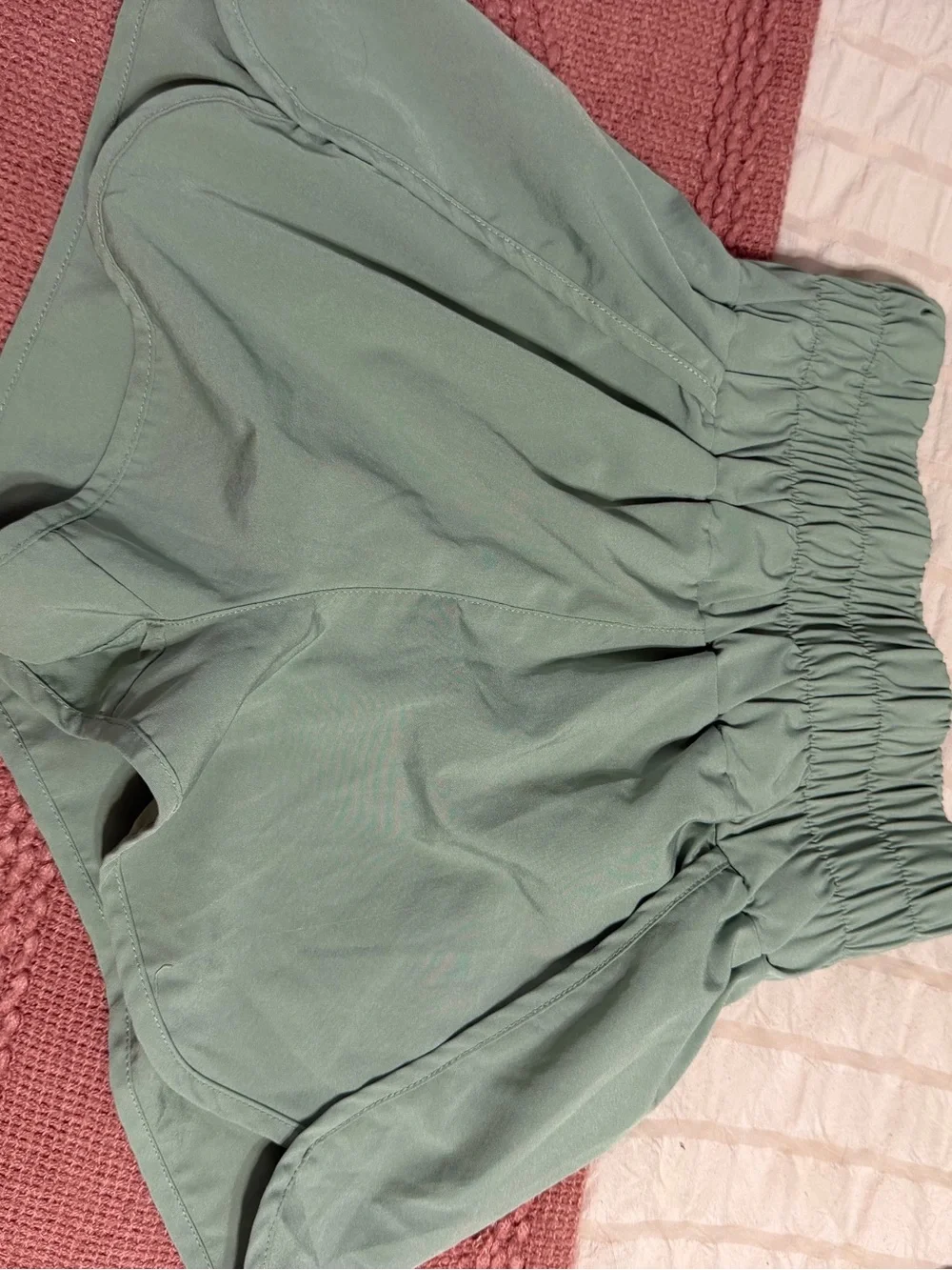 Elastic Waist Mini Skirt in Mint Green